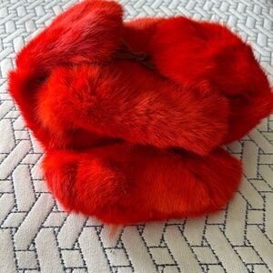 Faux Fur Orange Hat